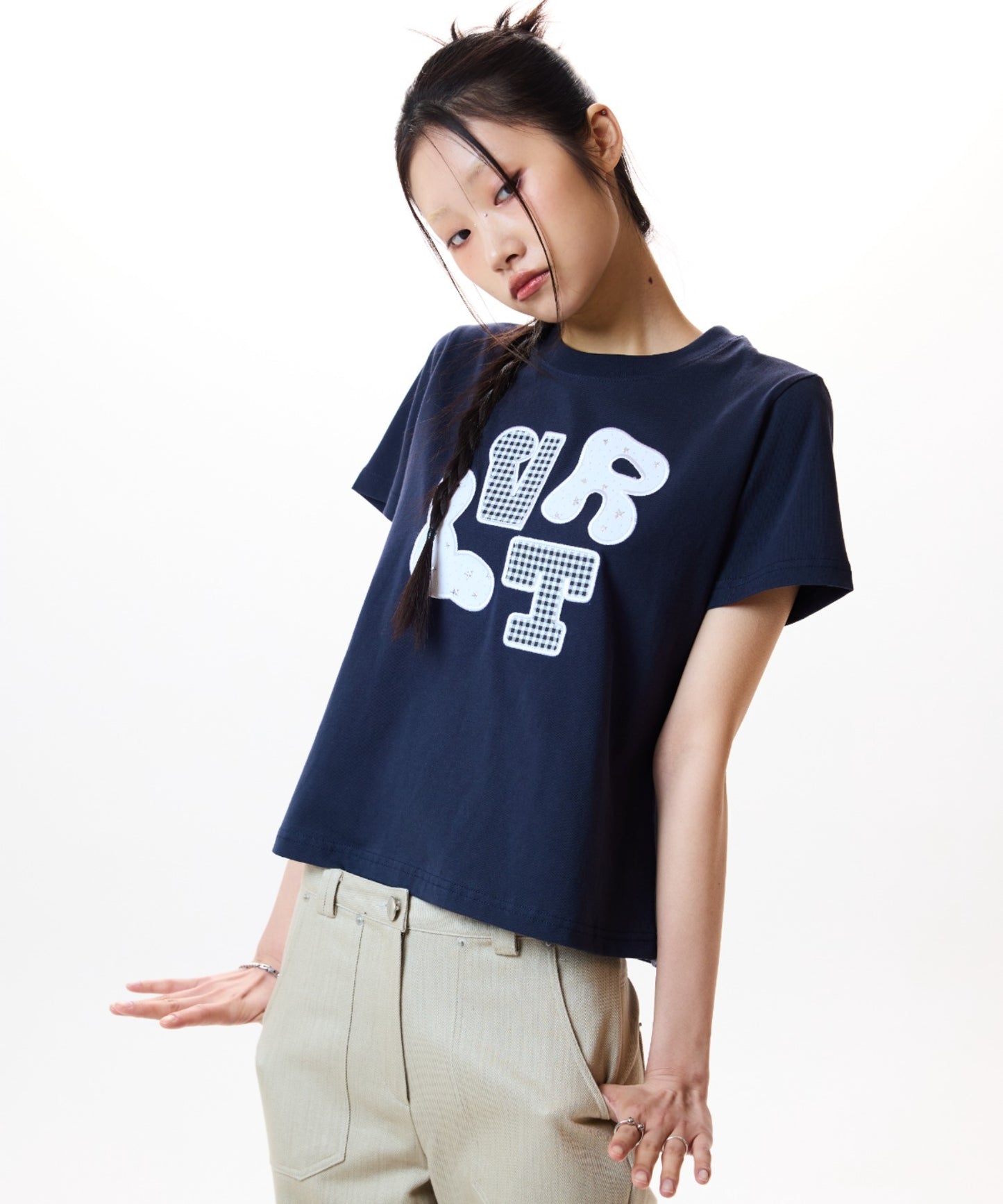 （韓国発送）LVTR PATCH TEE (NAVY)