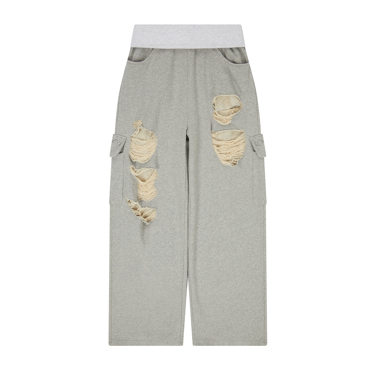（韓国発送）EL DAMAGE COLORING TRAINING PANTS (GRAY)