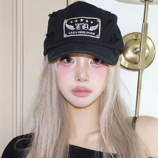 （韓国発送）EL DAMAGE PATCH CAP (BLACK)
