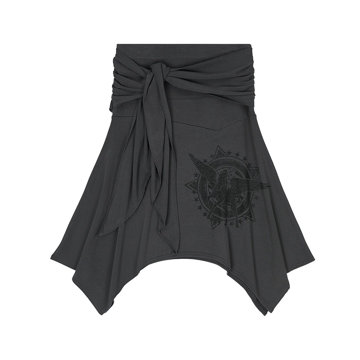 （韓国発送）EL HORSE WAISTBAND SKIRT (CHARCOAL)