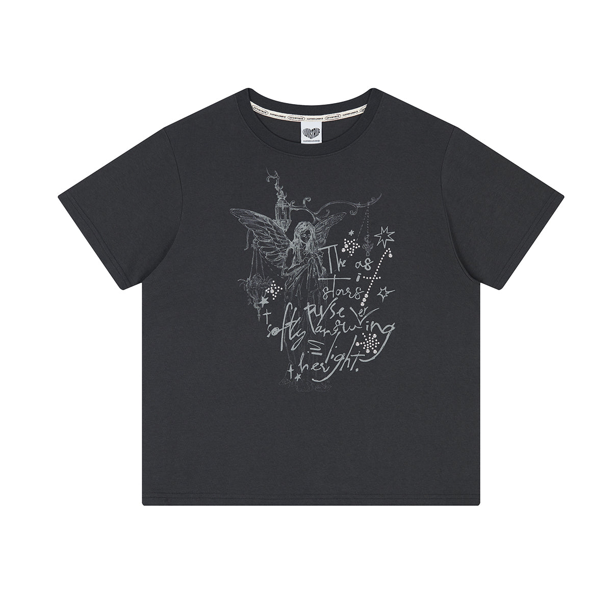 （韓国発送）EL ANGELIC GRAPHIC TEE (CHARCOAL)