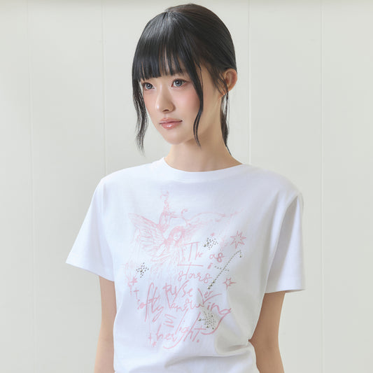 （韓国発送）EL ANGELIC GRAPHIC TEE (WHITE)
