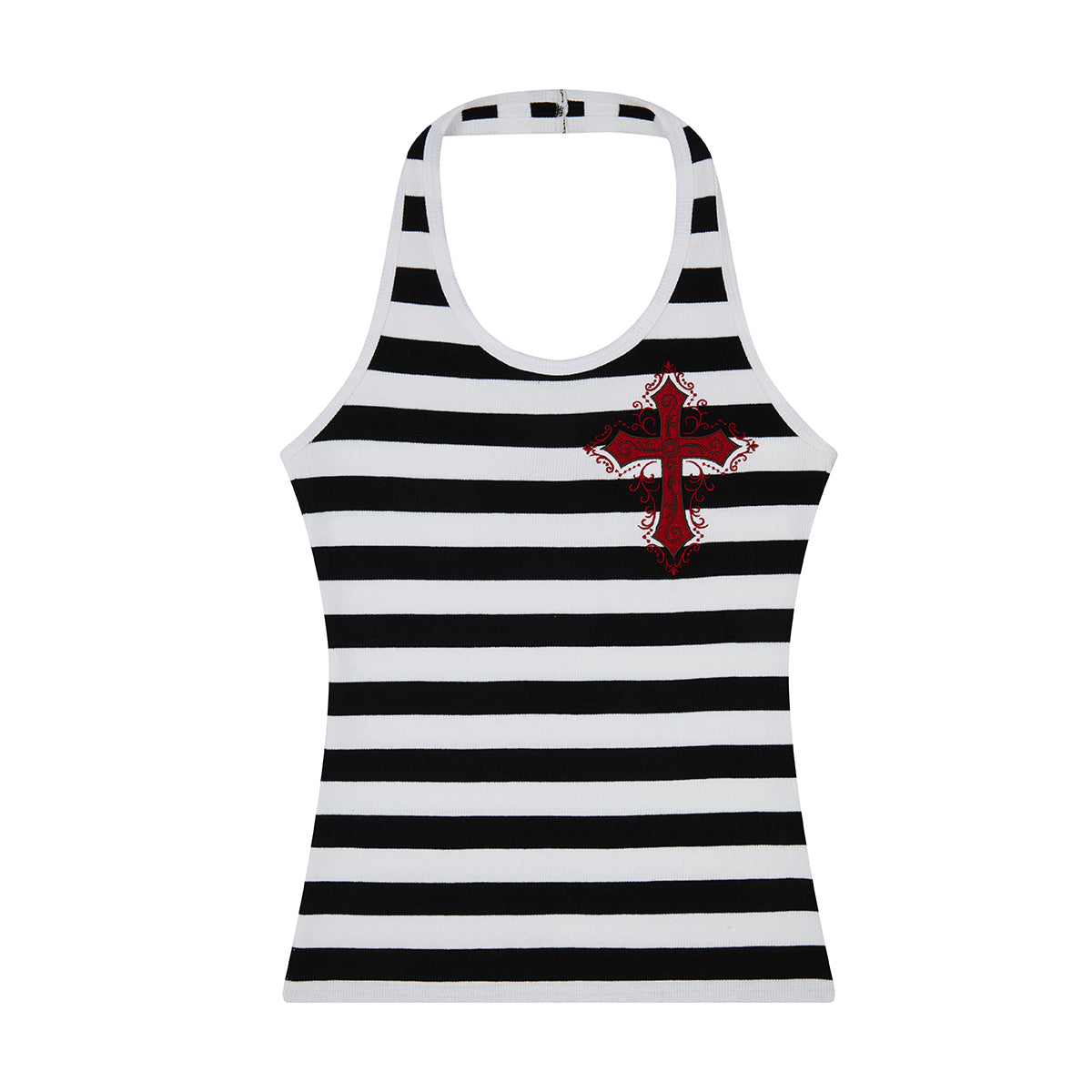 （韓国発送）EL CROSS HALTER NECK TOP (WHITE)