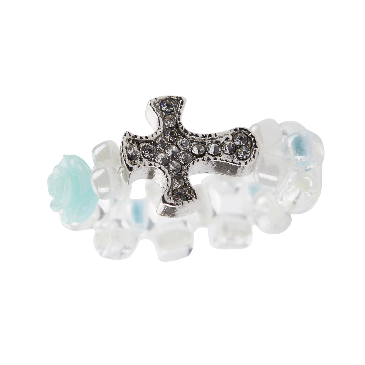 （韓国発送）EL CUBIC CROSS RING (MINT)