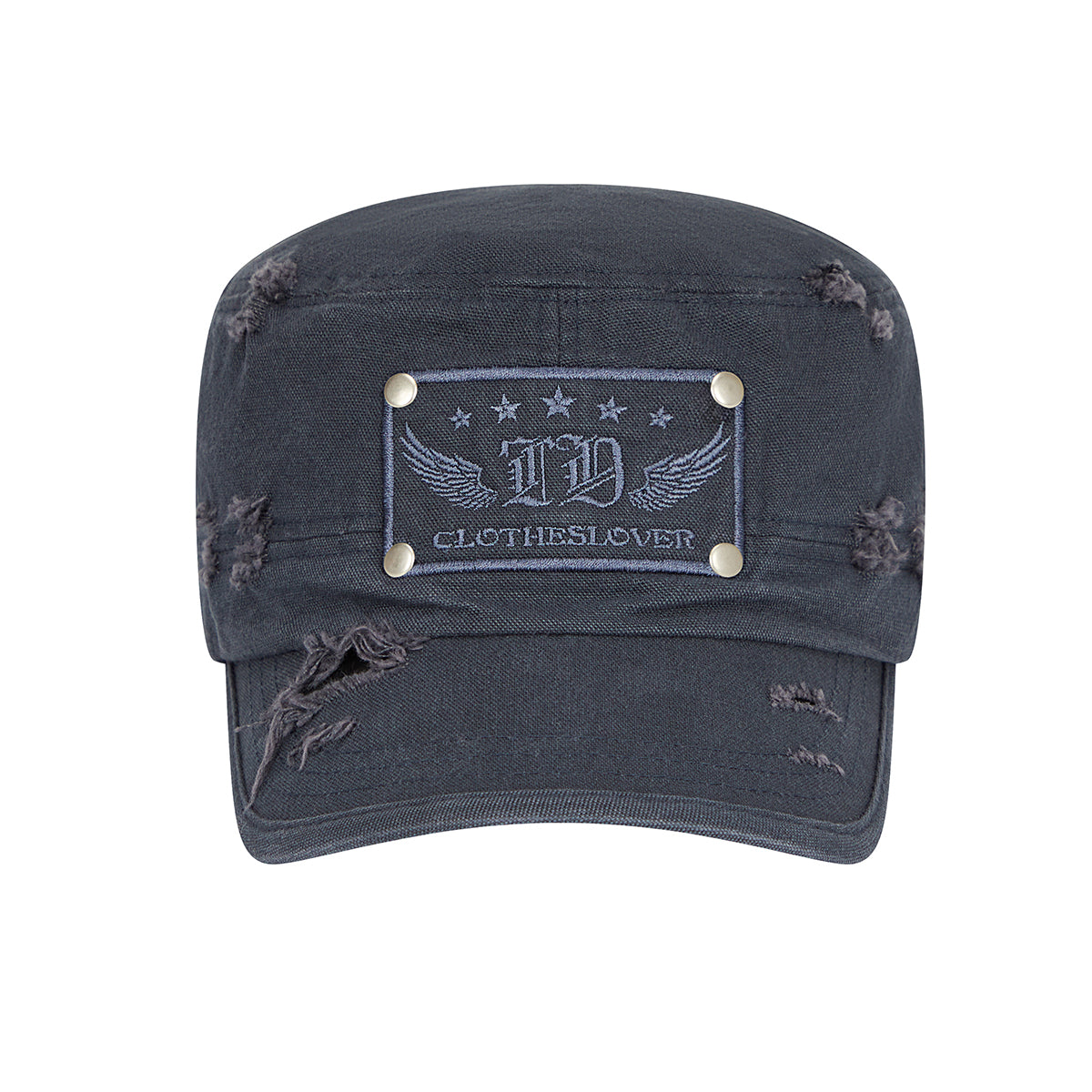 【6/8予約配送】（韓国発送）EL DAMAGE PATCH CAP (NAVY)