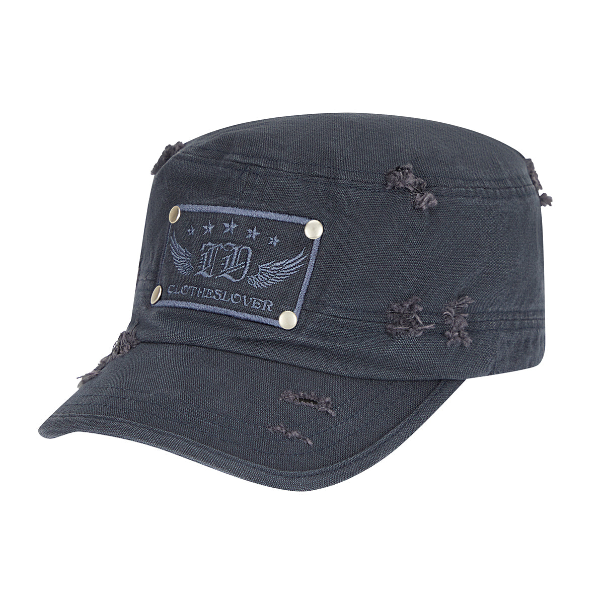 【6/8予約配送】（韓国発送）EL DAMAGE PATCH CAP (NAVY)