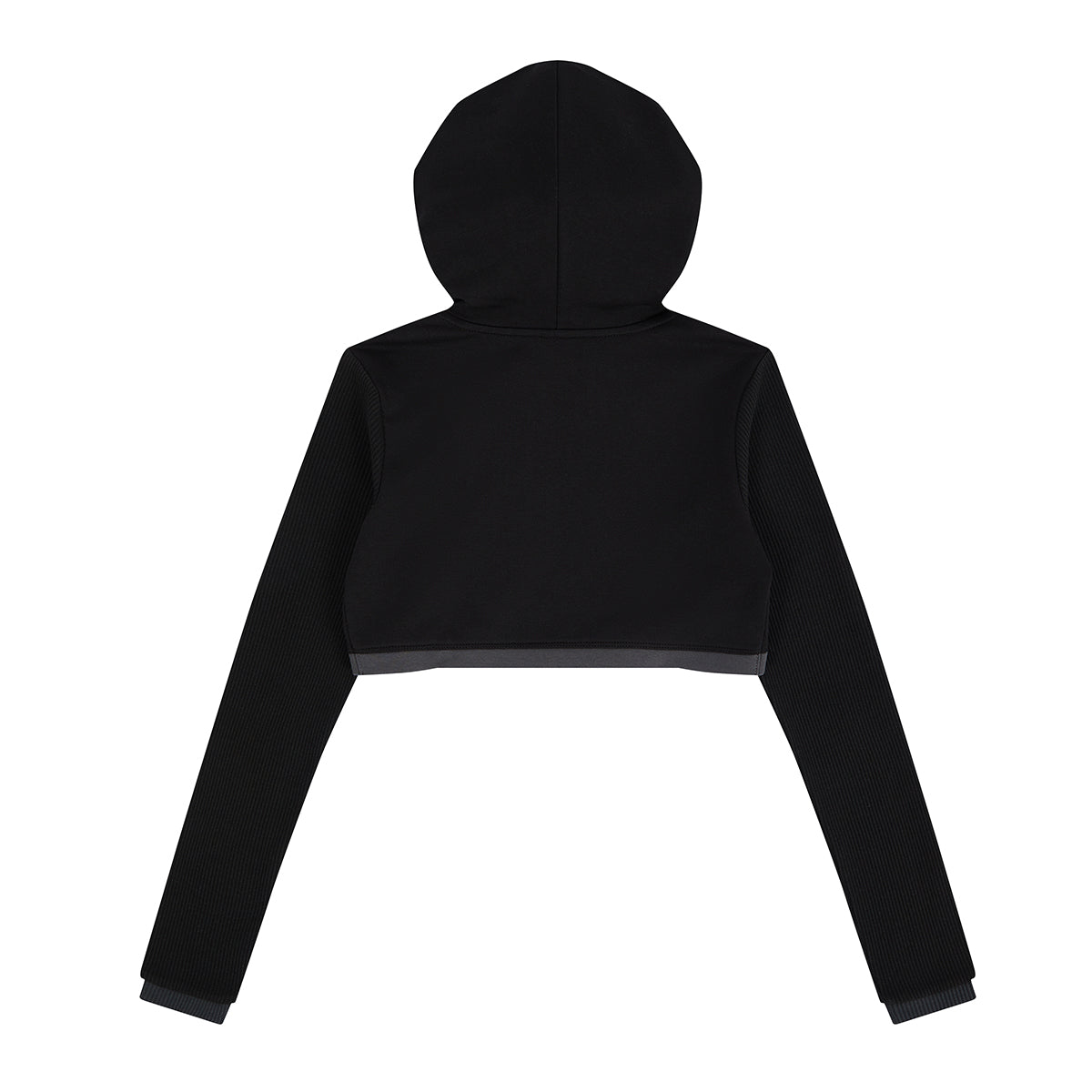 （韓国発送）EL EYELET HOOD BOLERO CARDIGAN (BLACK)