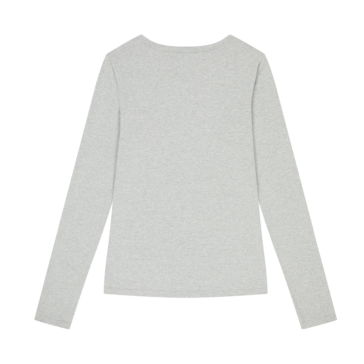 （韓国発送）EL HENLEY NECK SLEEVE TEE (GRAY)