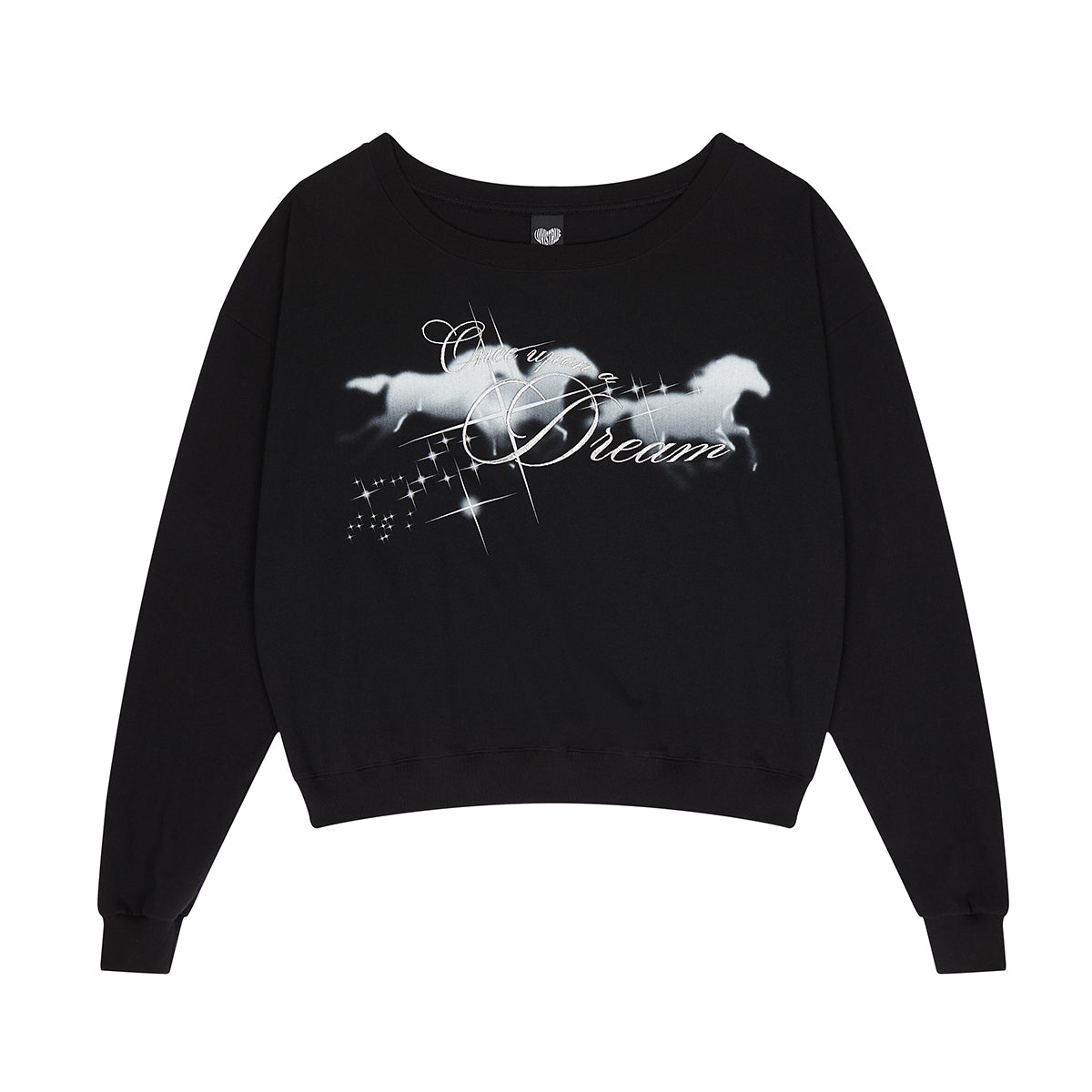 （韓国発送）EL HORSE ONE-SHOULDER TEE (BLACK)