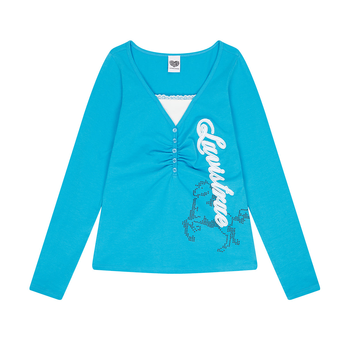 （韓国発送）EL HORSE SLIM-FIT TEE (BLUE)