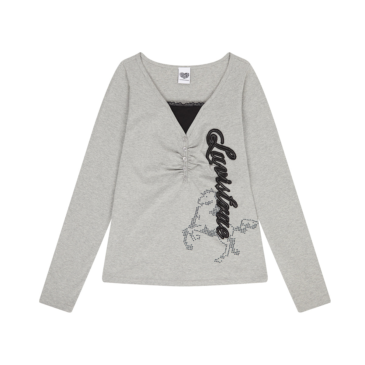 （韓国発送）EL HORSE SLIM-FIT TEE (GRAY)