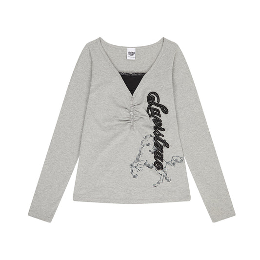 （韓国発送）EL HORSE SLIM-FIT TEE (GRAY)