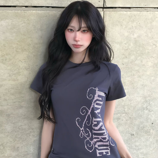 （韓国発送）EL LUVISTRUE LOGO TEE (CHARCOAL)