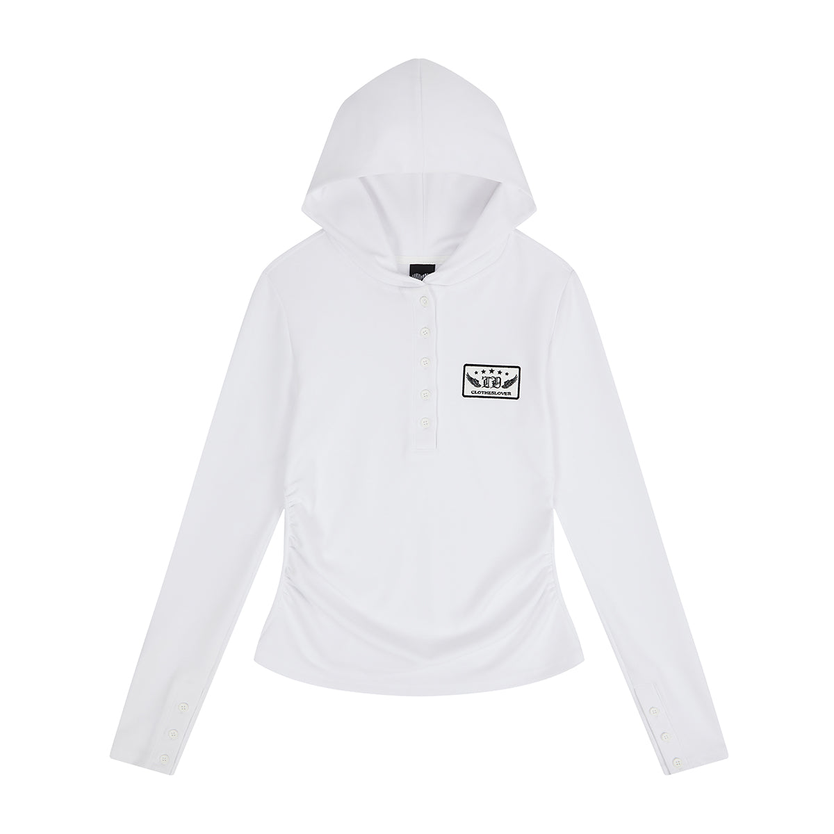 （韓国発送）EL PATCH HOOD T-SHIRT (WHITE)