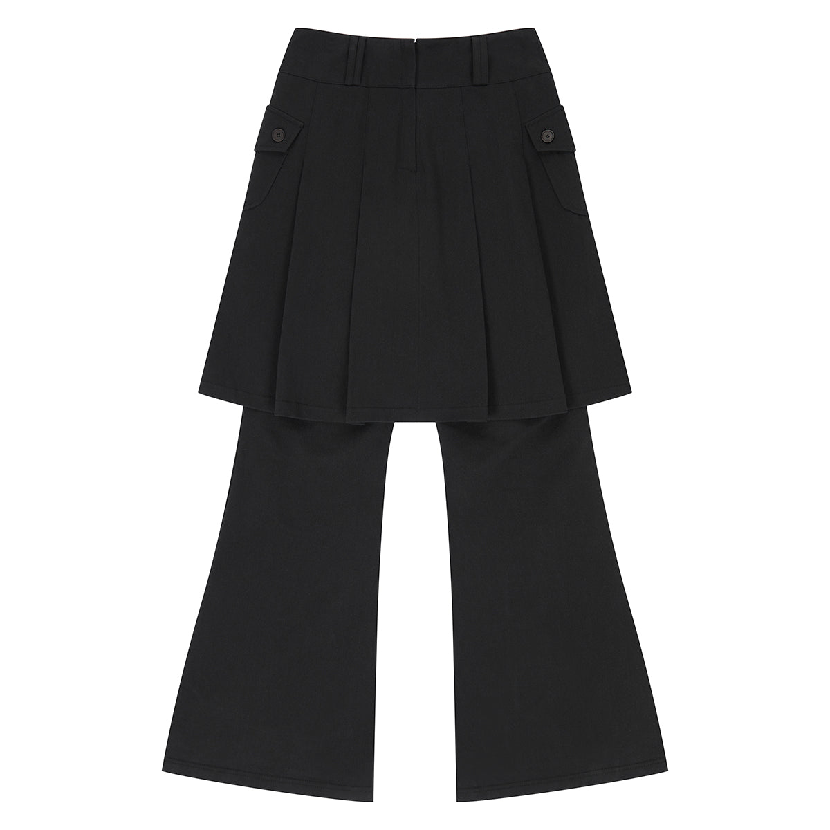 （韓国発送）EL PLEATED SHIRRING SKIRT PANTS (BLACK)