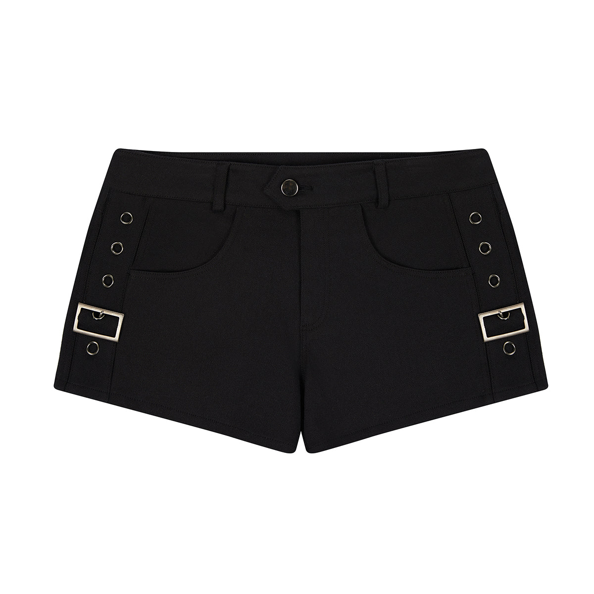 （韓国発送）EL POCKET PATCH BELT SHORTS (BLACK)