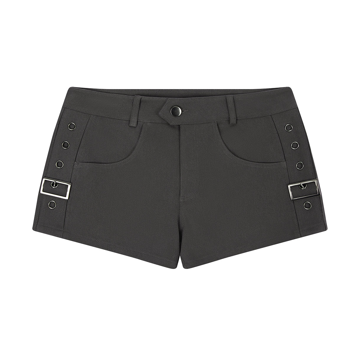 （韓国発送）EL POCKET PATCH BELT SHORTS (CHARCOAL)