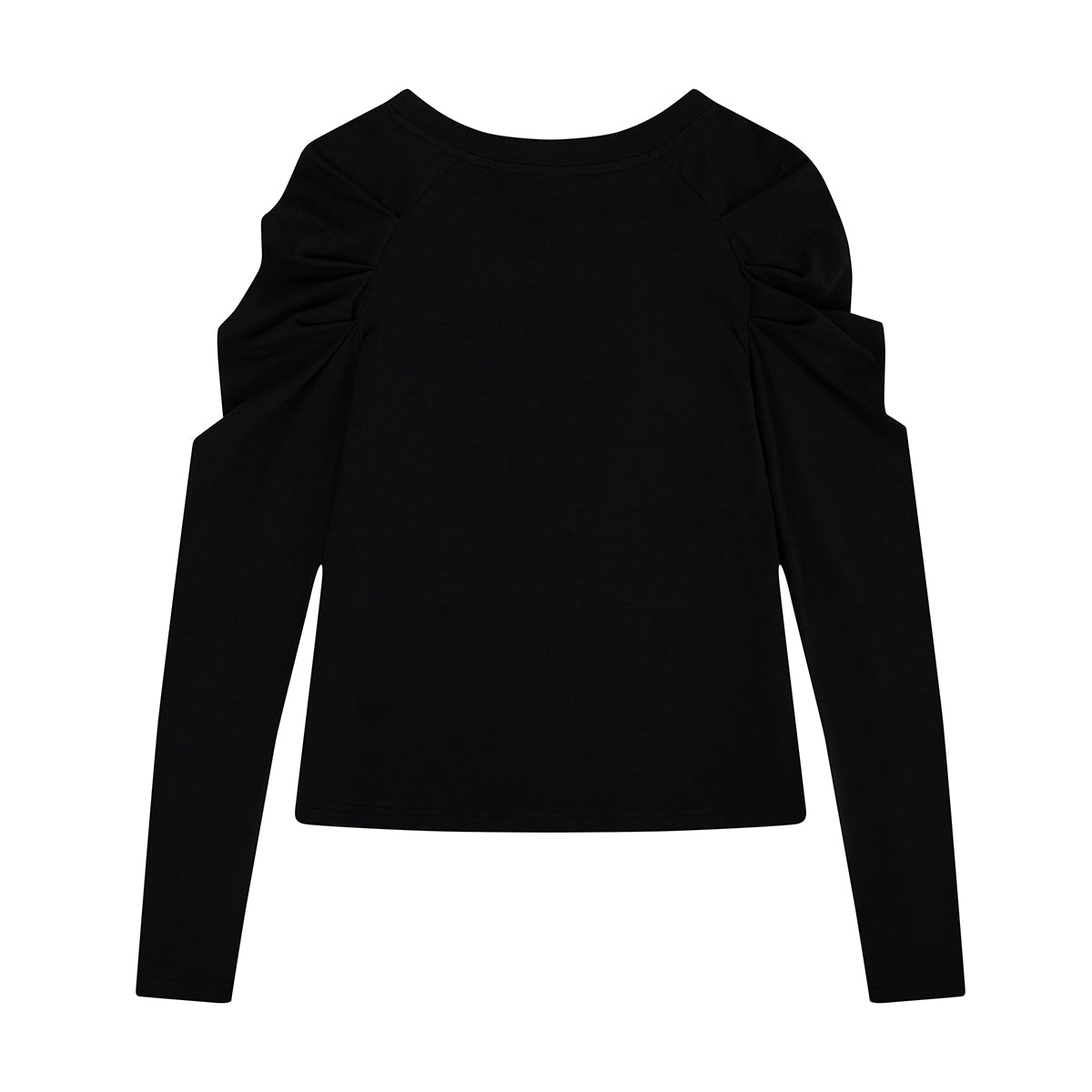 （韓国発送）EL ROSETTE SHIRRING TEE (BLACK)