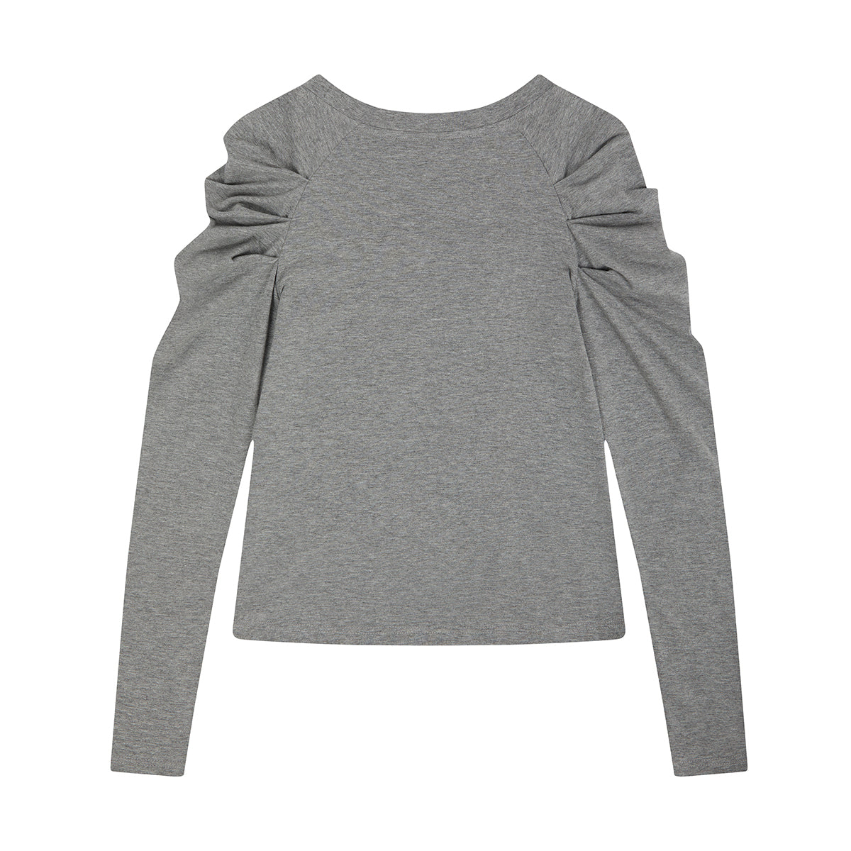 （韓国発送）EL ROSETTE SHIRRING TEE (GRAY)
