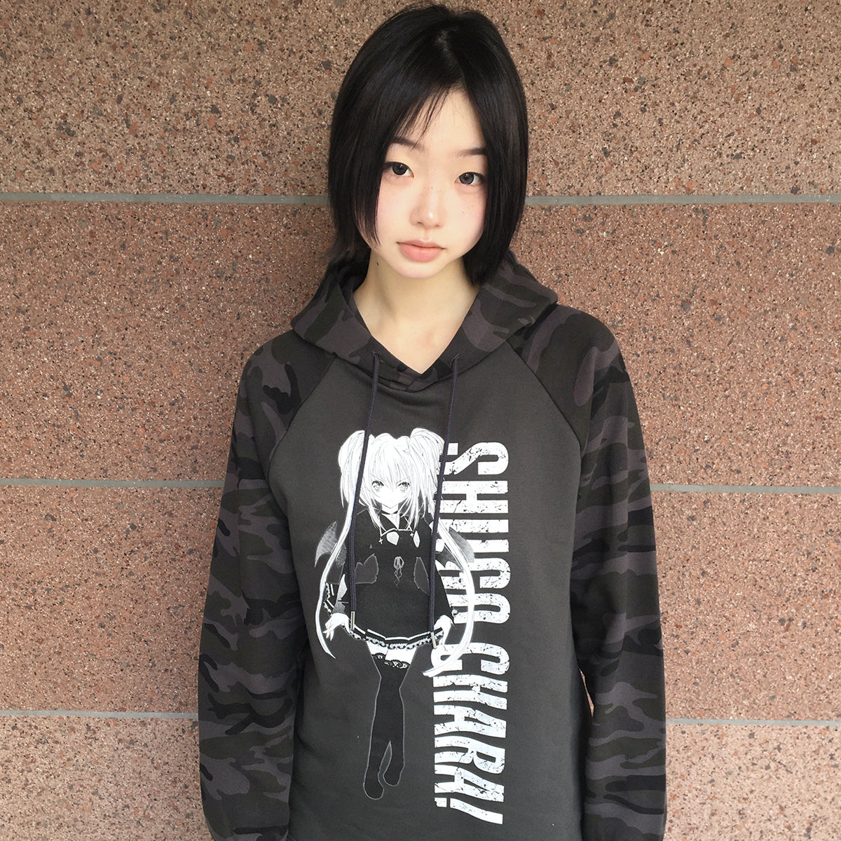 （韓国発送）SHUGO CHARA! RAGLAN HOODY (CHARCOAL)
