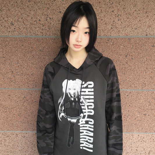 （韓国発送）SHUGO CHARA! RAGLAN HOODY (CHARCOAL)