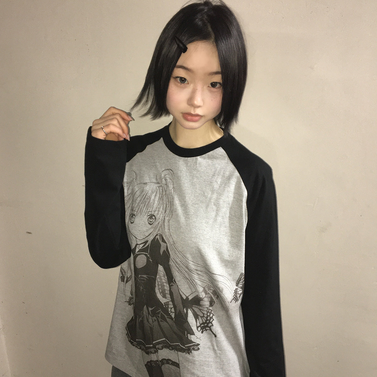 （韓国発送）SHUGO CHARA! RAGLAN LONG SLEEVE (BLACK)