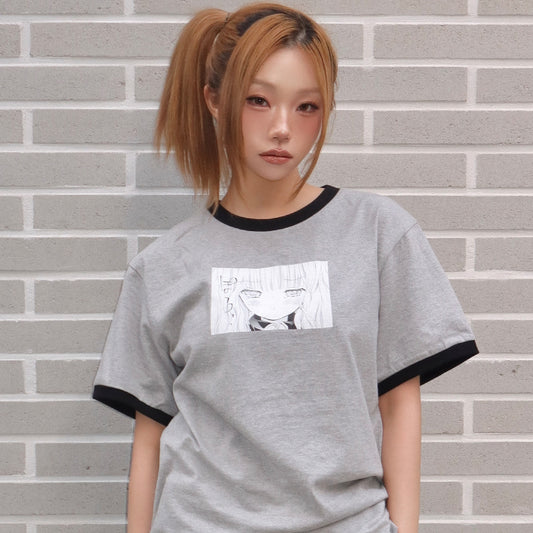 （韓国発送）SHUGO CHARA! RIMA RINGER TEE (GRAY)