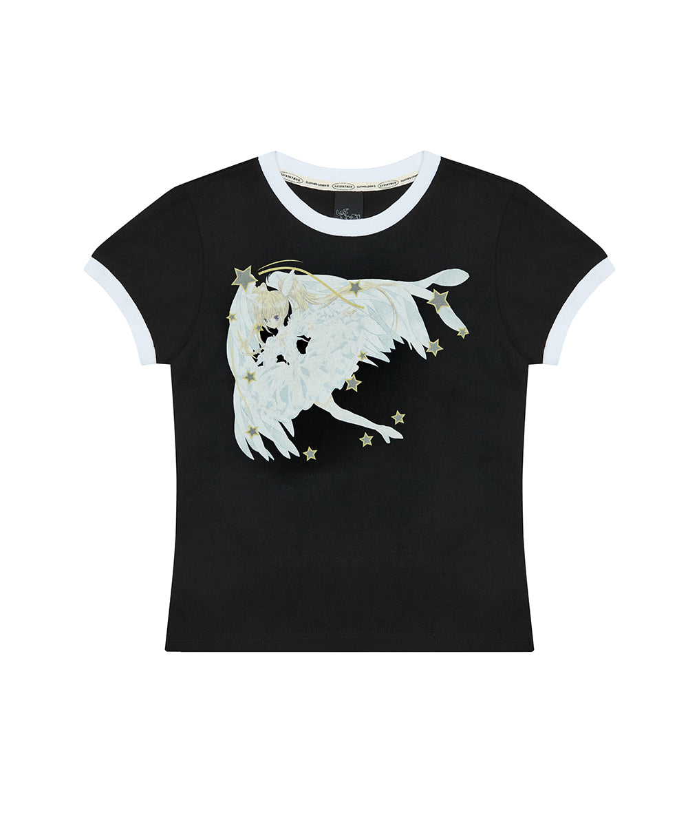（韓国発送）SHUGO CHARA! RINGER TEE BLACK