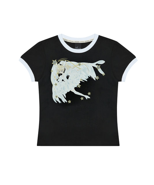 （韓国発送）SHUGO CHARA! RINGER TEE BLACK