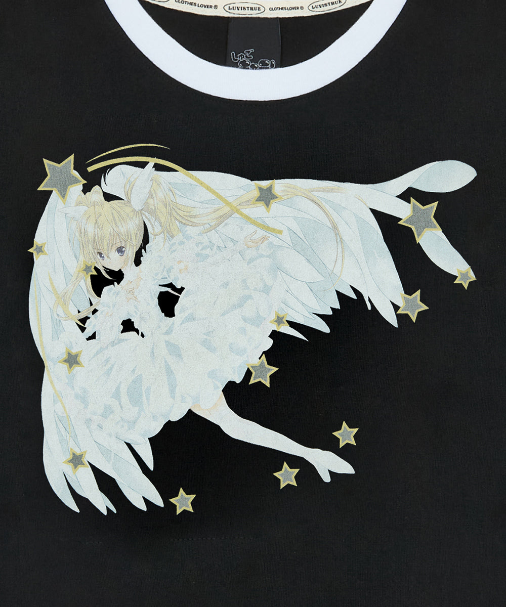 （韓国発送）SHUGO CHARA! RINGER TEE BLACK