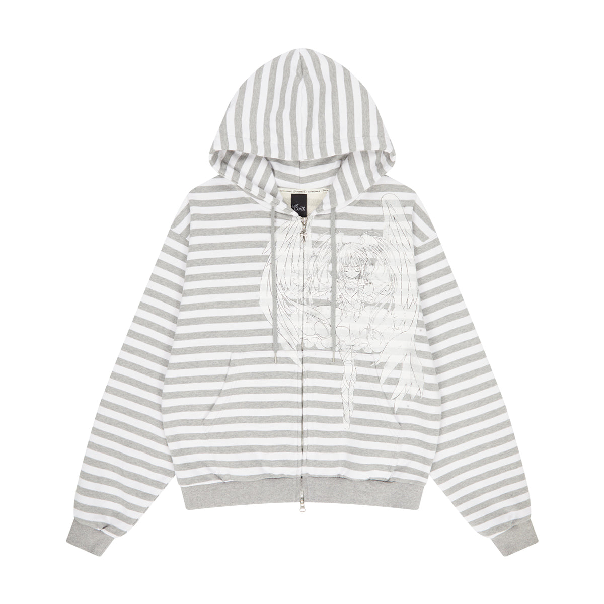 （韓国発送）SHUGO CHARA! STRIPE HOOD ZIPUP (GRAY)