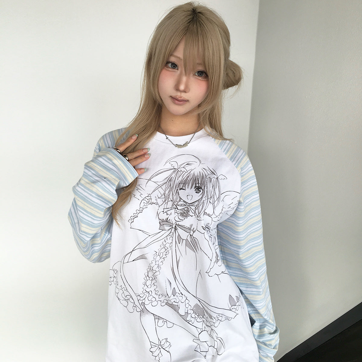 （韓国発送）SHUGO CHARA! RAGLAN LONG SLEEVE (WHITE)