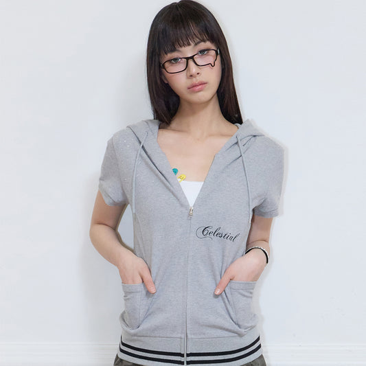 （韓国発送）SY ANGEL HOOD ZIP UP (GRAY)