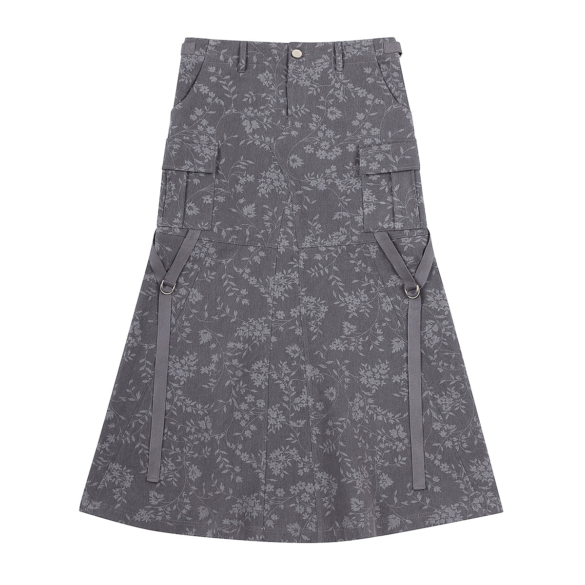 （韓国発送）SY CARGO LONG SKIRT (GRAY)