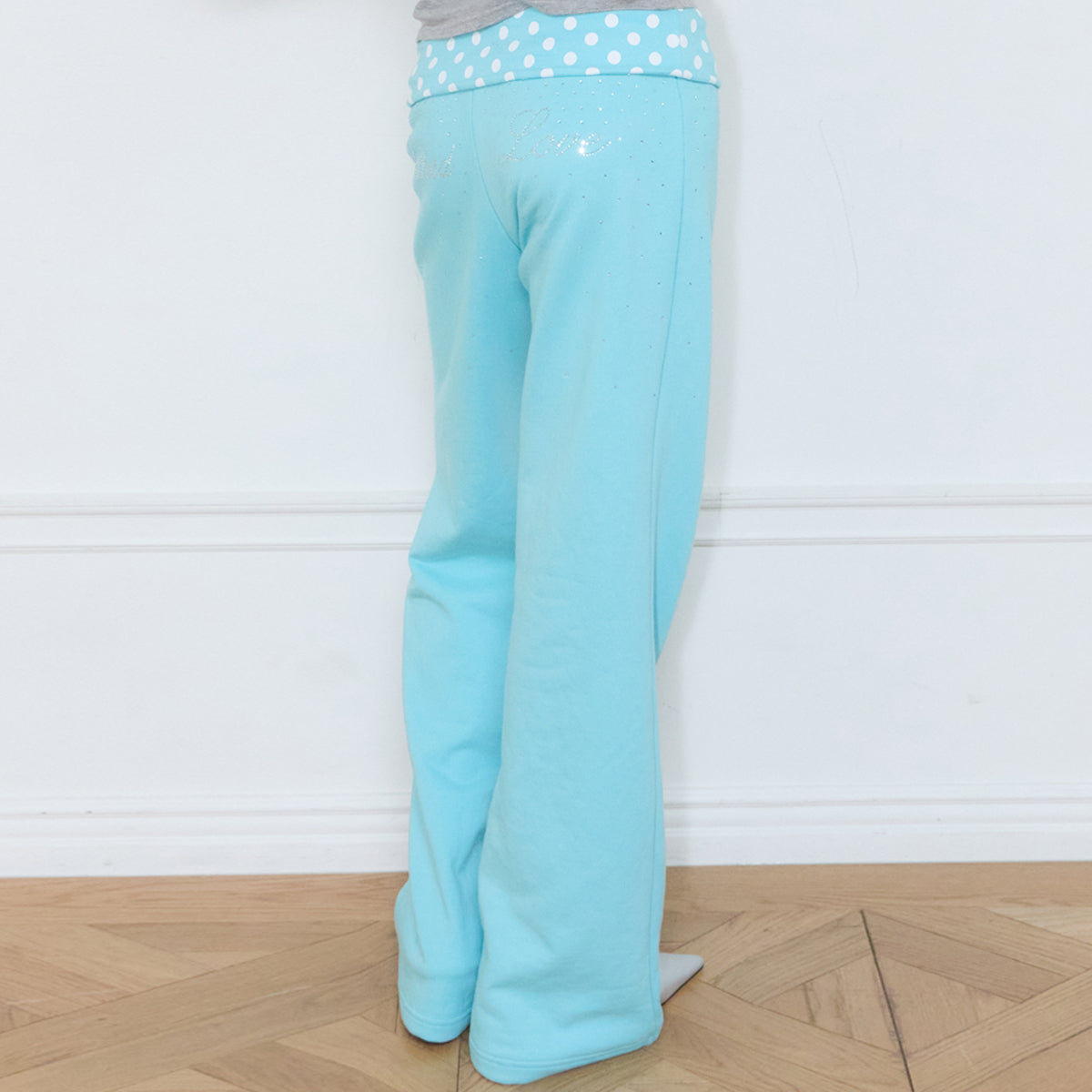 （韓国発送）SY CRYSTAL FOLDING PANTS (BLUE)