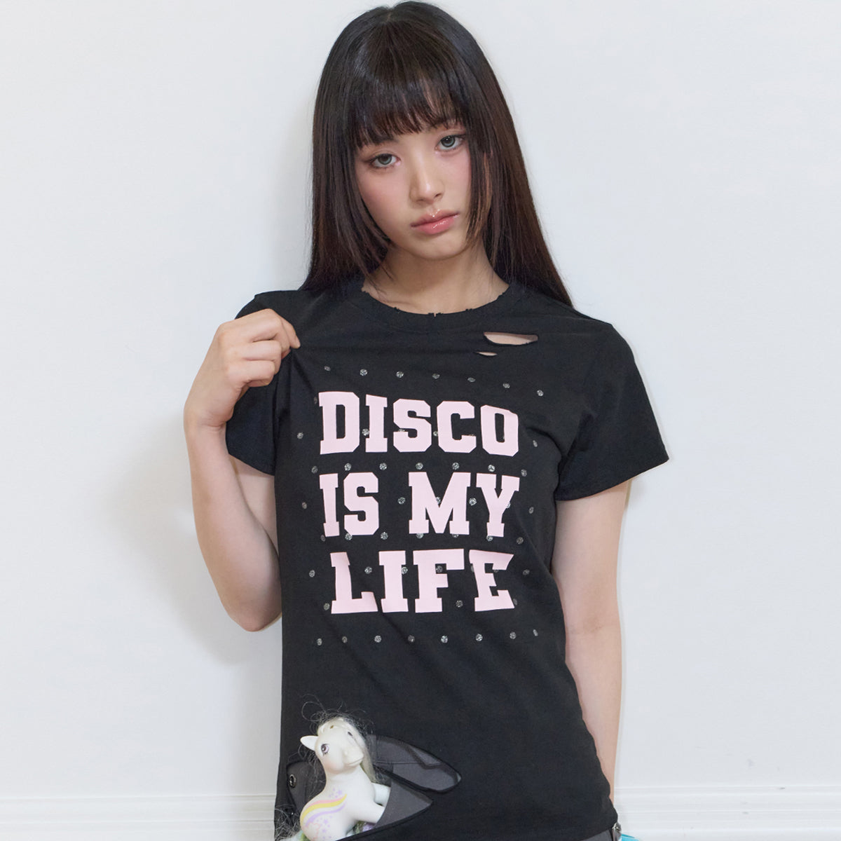（韓国発送）SY DISCO DAMAGE TEE (BLACK)