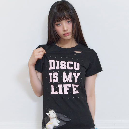 （韓国発送）SY DISCO DAMAGE TEE (BLACK)