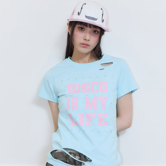 （韓国発送）SY DISCO DAMAGE TEE (MINT)
