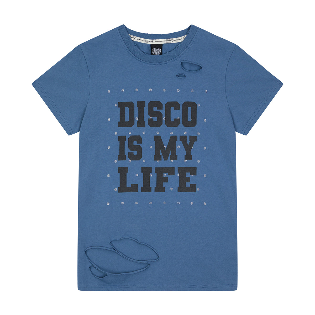 （韓国発送）SY DISCO DAMAGE TEE (VINTAGE BLUE)