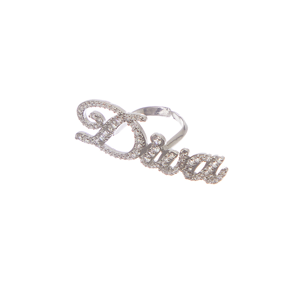 （韓国発送）SY DIVA LETTERING RING (SILVER)