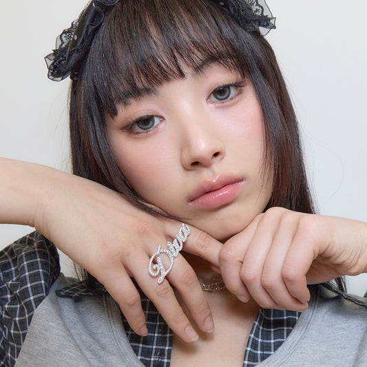 （韓国発送）SY DIVA LETTERING RING (SILVER)