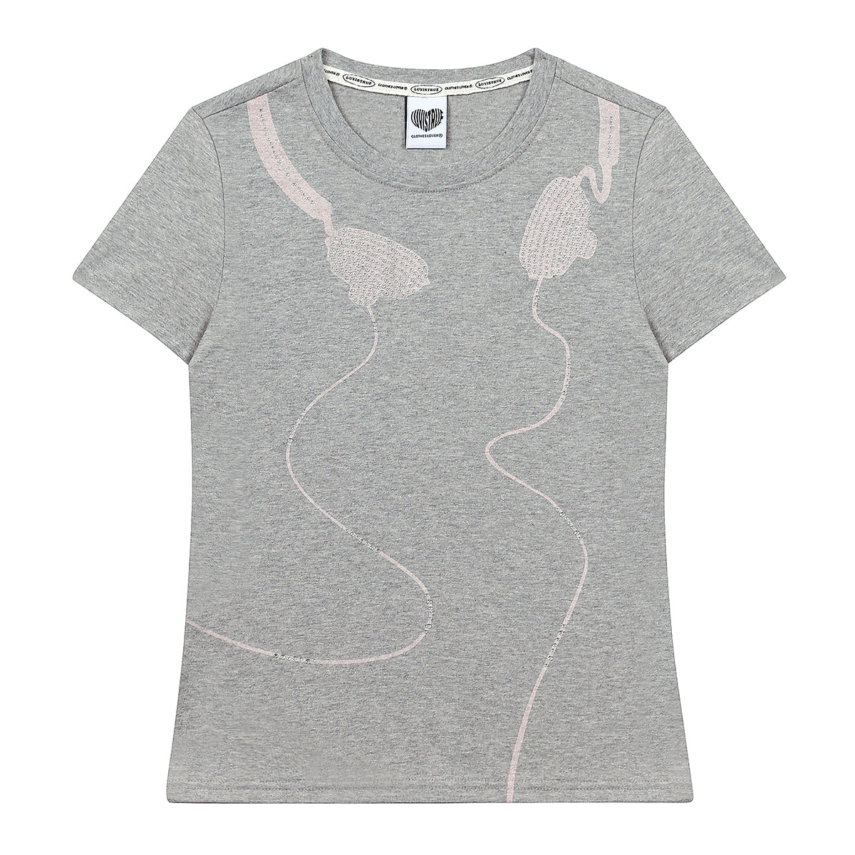 （韓国発送）SY HEADSET GRAPHIC TEE (GRAY)