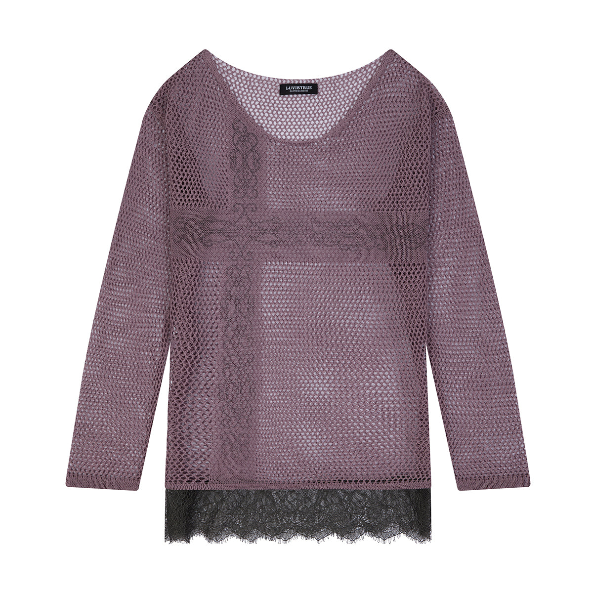 （韓国発送）SY LACE NET KNIT (INDIE PINK)
