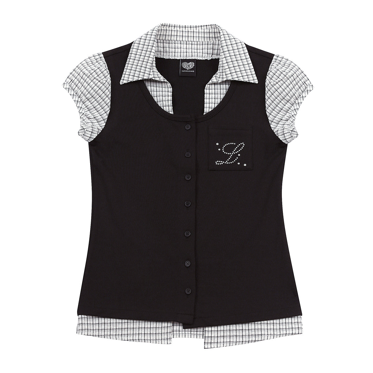 （韓国発送）SY LAYERED BLOUSE (BLACK)