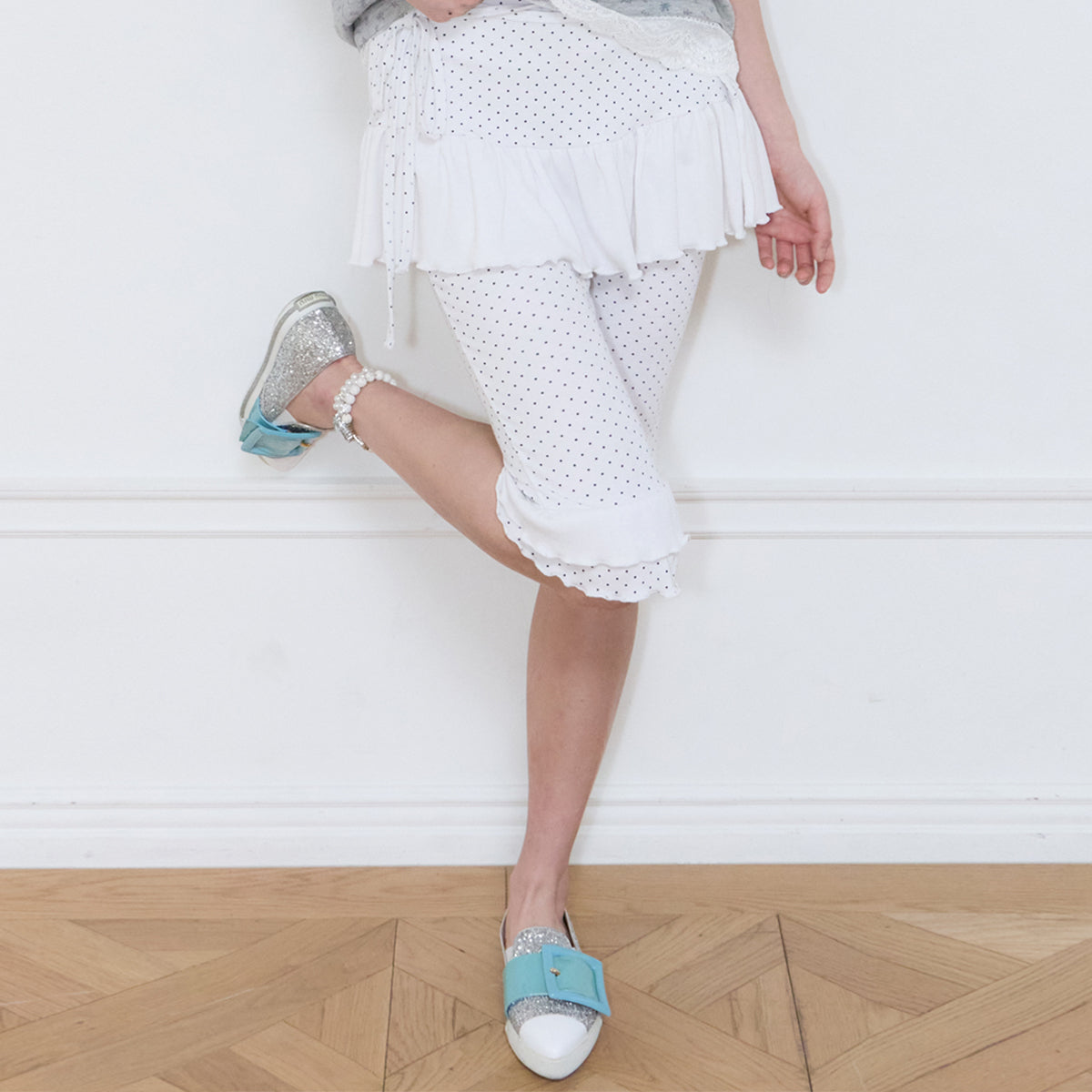 （韓国発送）SY LAYERED LEGGINGS (WHITE)