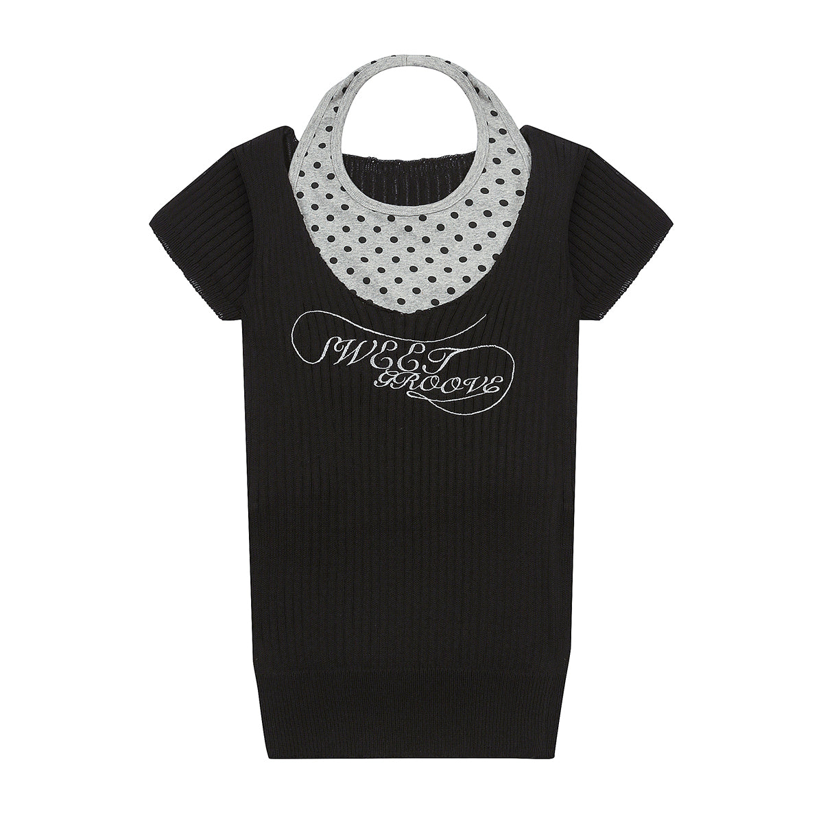 （韓国発送）SY LAYERED V-NECK KNIT SET (BLACK)