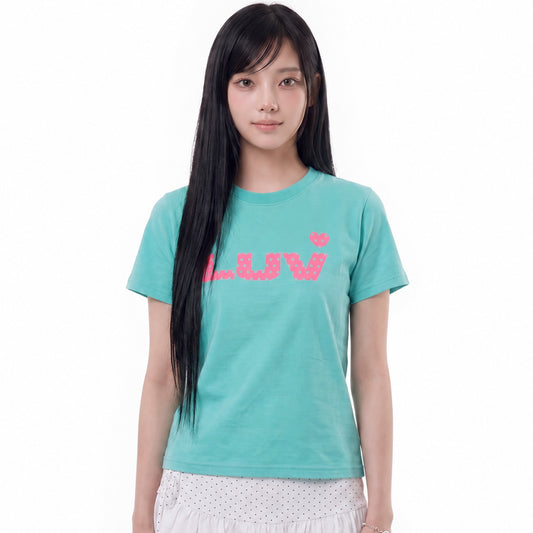 （韓国発送）SY LUV DOT TEE (MINT)