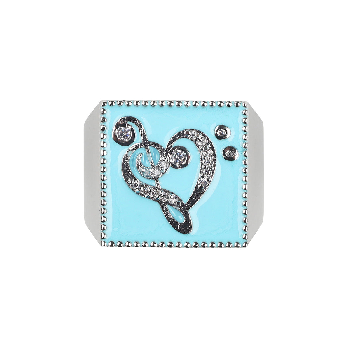 （韓国発送）SY NOTE SQUARE RING (SKY BLUE)