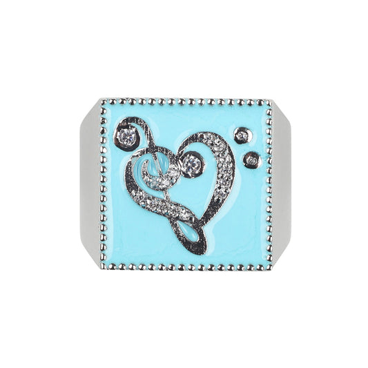 （韓国発送）SY NOTE SQUARE RING (SKY BLUE)