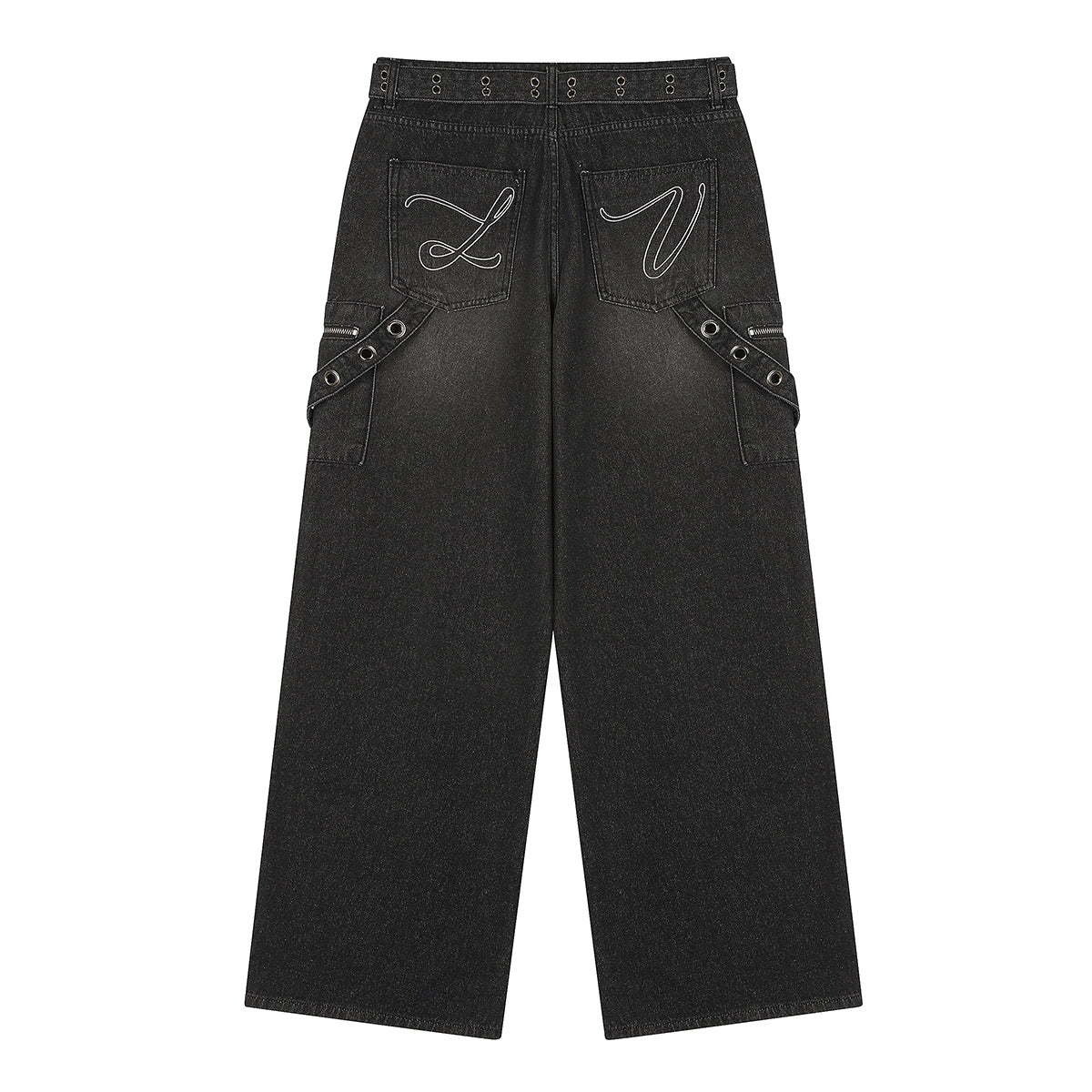 （韓国発送）SY POCKET BELT PANTS (BLACK)